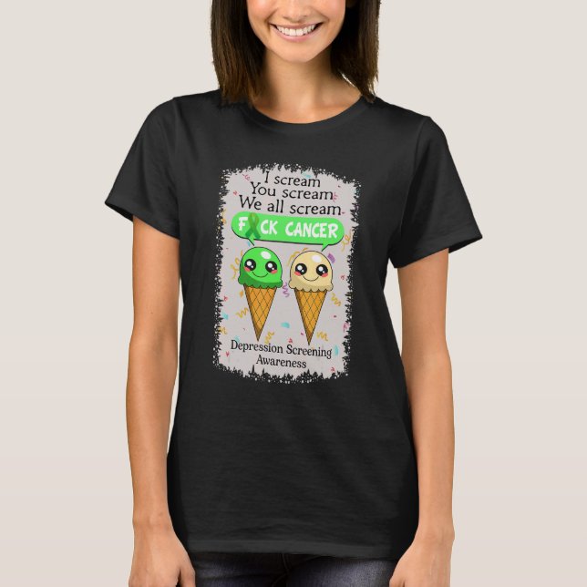 T-shirt Depression Screening Awareness Cute Ice Creams  Sa (Devant)