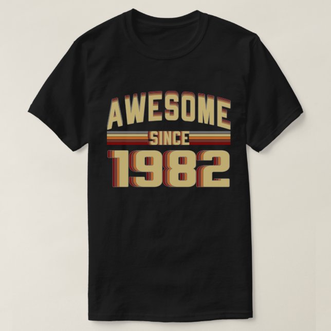 T-shirt Depuis 1982 cru impressionnant 37 années (Design devant)