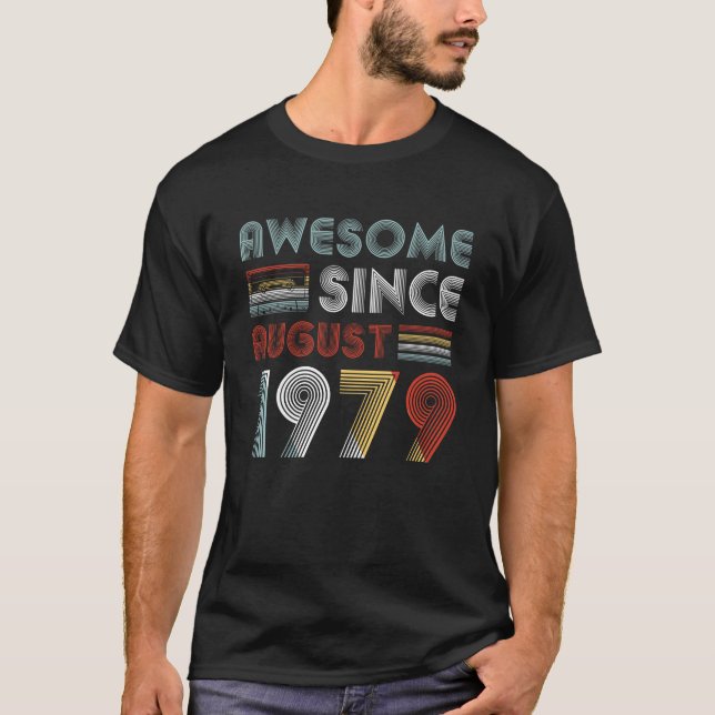 T-shirt Depuis août 1979 quarantième anniversaire (Devant)