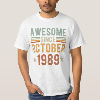 T-shirt Depuis Octobre 1989 35 Ans