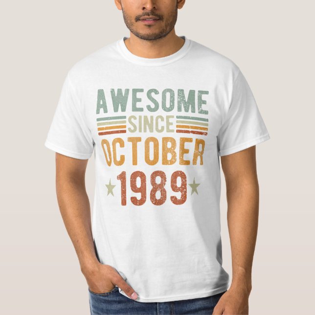 T-shirt Depuis Octobre 1989 35 Ans (Devant)