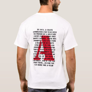 T-shirt d'équipe van long texte