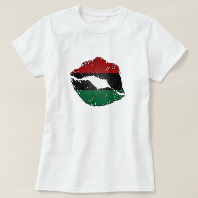 T - Shirt der afrozentrischen Lippen (Design vorne)
