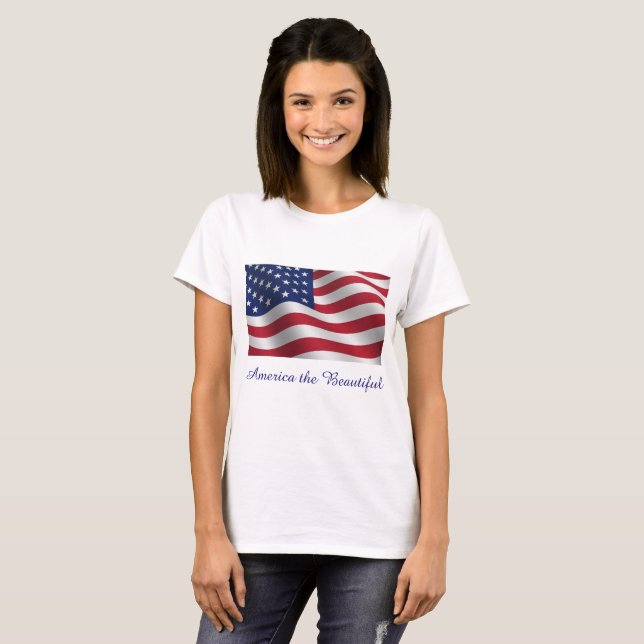 T - Shirt der amerikanischen Flagge (Vorne ganz)