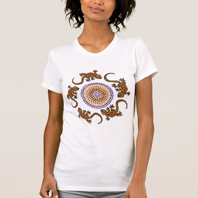 T - Shirt der australischen Gecko Circle Animal Li (Vorderseite)