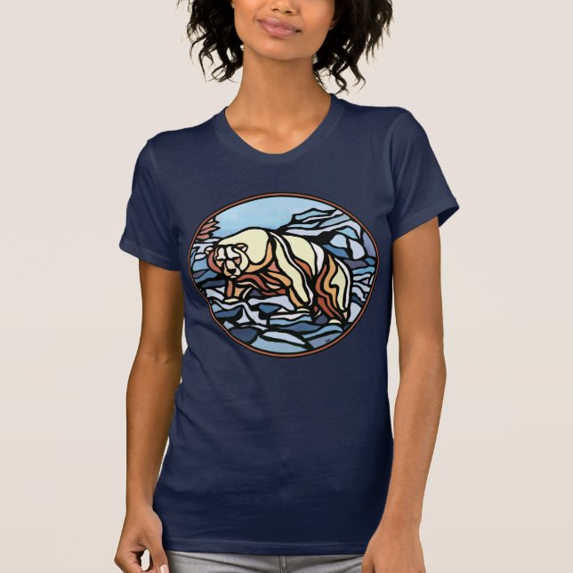T - Shirt der Bärenkunst - Shirts der Lady-Bärenar (Vorderseite)
