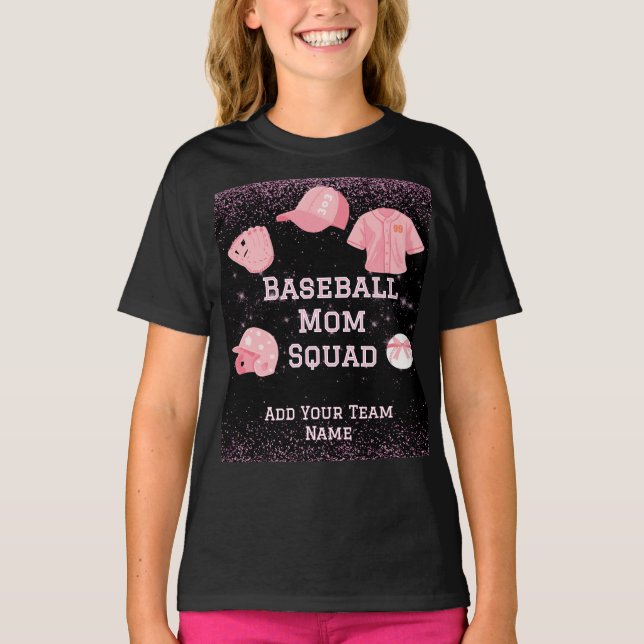 T - Shirt der Baseball-Mama Squad Girls (Vorderseite)
