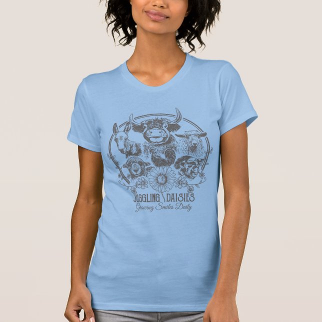 T - Shirt der Bauernfamilie Scoop Neck (Vorderseite)