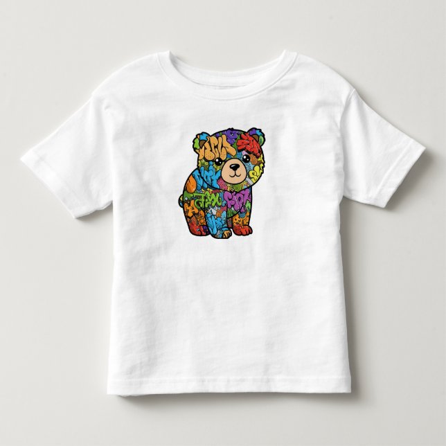 T - Shirt der coolen Graffiti Bärenkinder (Vorderseite)