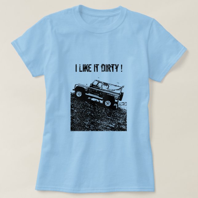 T-Shirt der Damen Geländewagen.  Ich mag es (Design vorne)