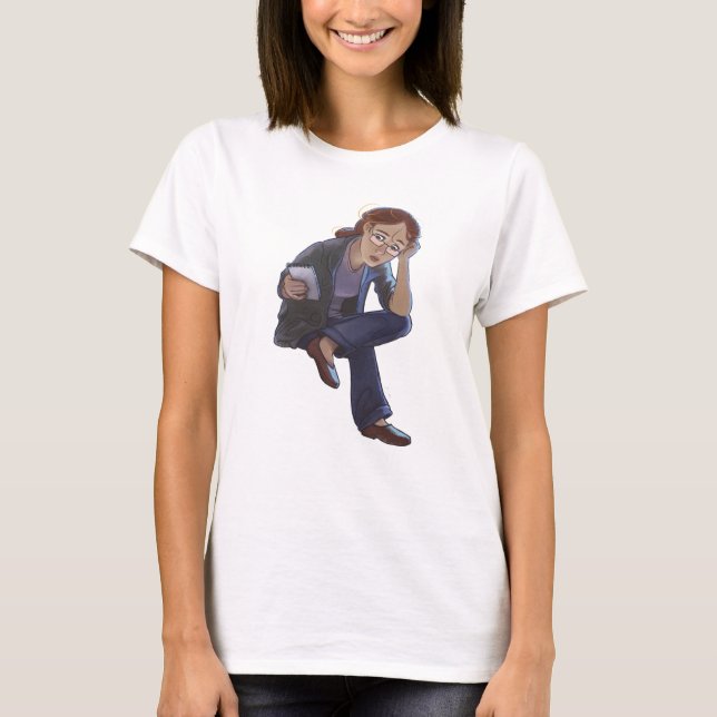 T - Shirt der Damen-Rosa Blackwell (Vorderseite)