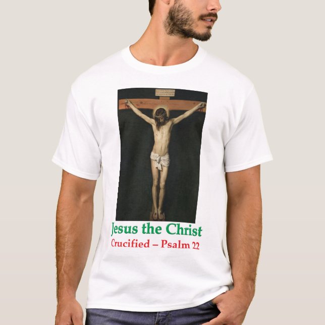 T - Shirt, der die Kreuzigung Jesu Christi zeigt T-Shirt (Vorderseite)