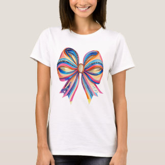T - Shirt der farbenfrohen Ribbon Bow - elegant un