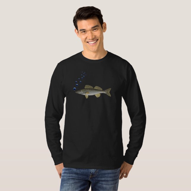 T - Shirt der Fischer mit Fisch (Vorne ganz)
