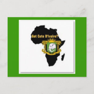 T - Shirt der Flagge "Côte d'Ivoire" usw. Postkarte