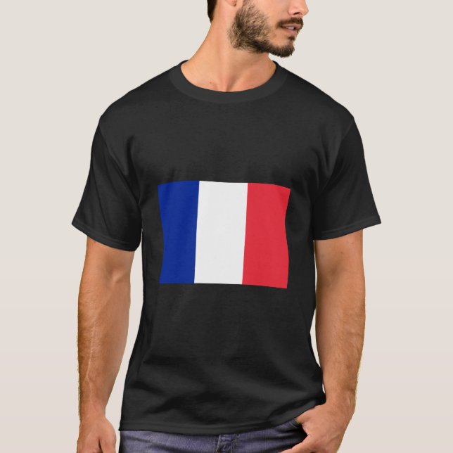 T - Shirt der französischen Flagge (Frankreich) (Vorderseite)