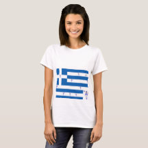 T - Shirt der Frau/griechische Flagge