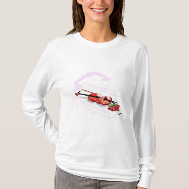 T - Shirt der Frau: Liebe der Musik (Vorderseite)