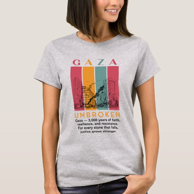 T - Shirt der freien Palästinenser - Gaza 3.000 Ja (Vorderseite)