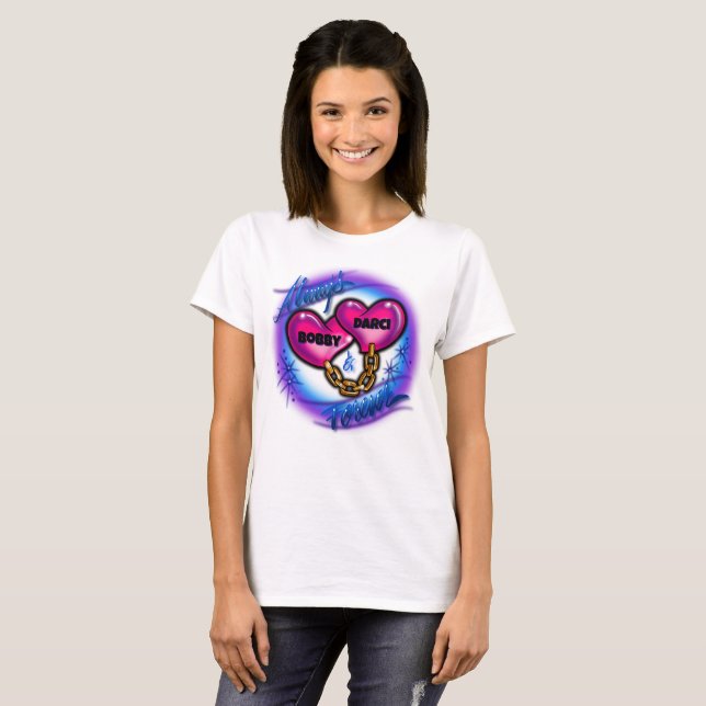 T - Shirt der Herzkettenvalentine (Vorne ganz)