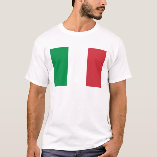 T - Shirt der italienischen Flagge (Vorderseite)