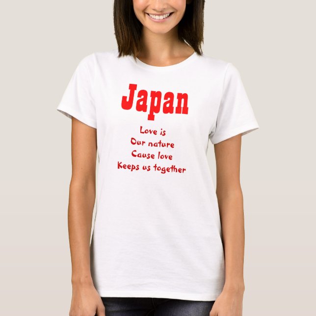 T - Shirt der japanischen Liebe (Vorderseite)