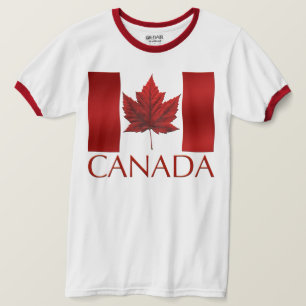 T - Shirt der kanadischen Flagge Souvenir Ringer-S