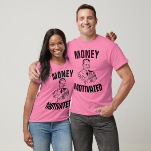 T - Shirt der lustigen Männer, GELD MOTIVIERT