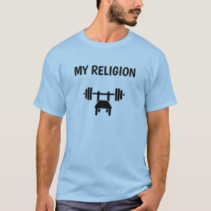 T - Shirt der Männer Bench Press ist meine Relig