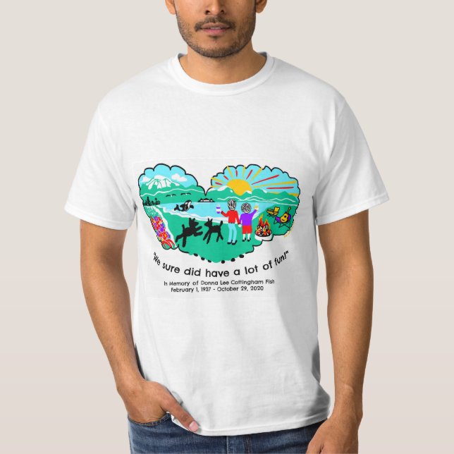 T - Shirt der Männer zum Gedenken an Donna LC Fisc (Vorderseite)