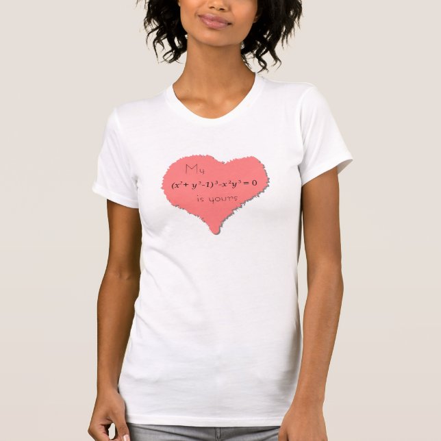 T - Shirt der mathematischen Herzen (Vorderseite)
