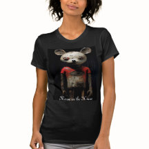 T-Shirt der Maus in Schwarz