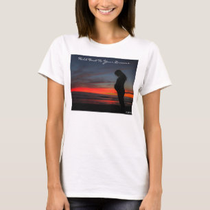 T - Shirt der Mutterschaft mit langem Schlaf - Sch