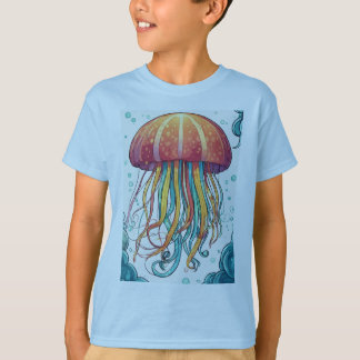 "T - Shirt der Niedlichen Quallenfische für Kinder