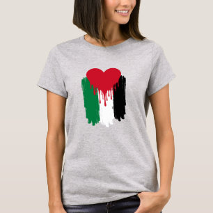 T - Shirt der palästinensischen Flagge als Tröpfch