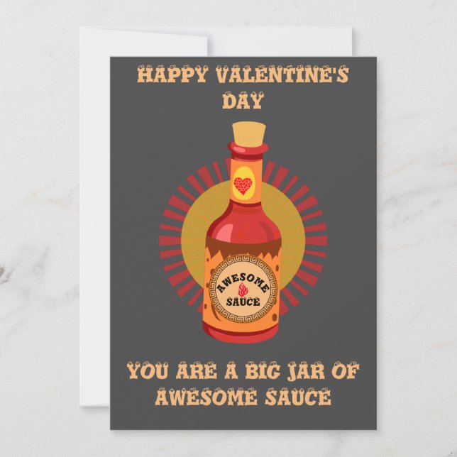 T - Shirt der phantastischen Sauce Valentine Note  Einladung (Vorderseite)