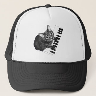 T-Shirt der Pianokatze Truckerkappe