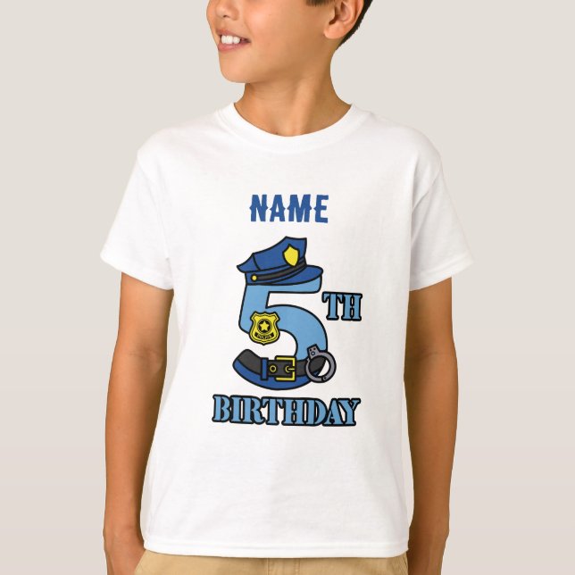 T - Shirt der Polizei 5. (Vorderseite)