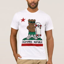 T - Shirt der Republik Kalifornien - Fett State Fl