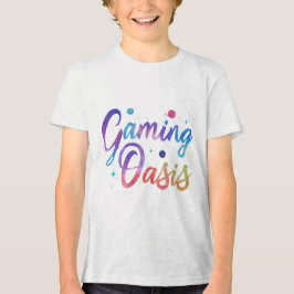 T-Shirt der Retro Arcade Gaming Oasis" Tri-Blend Shirt