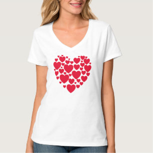 T - Shirt der Roten Herzen