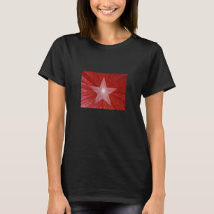 T - Shirt der Roten Sterne-Frauen schwarz