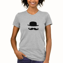 T - Shirt der Schnurrbart-und Spitzenhut-der