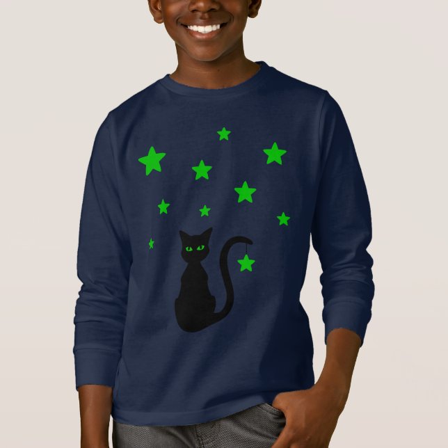 T - Shirt der schwarzen Katzen (Kind) (Vorderseite)