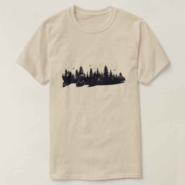 T - Shirt der Silhouette Naturwald (Design vorne)