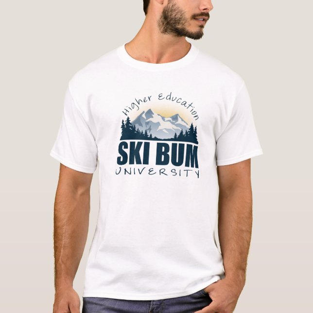 T - Shirt der Ski-Bum-Universität (Vorderseite)