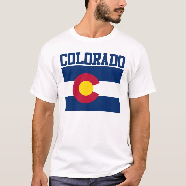 T - Shirt der Staatsflagge Colorado (Vorderseite)