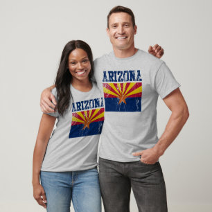 T - Shirt der Staatsflagge von Arizona (in Bedräng