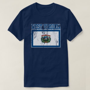 T - Shirt der Staatsflagge West Virginia (in Bedrä