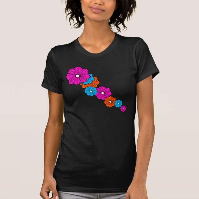 T - Shirt der tropischen Blume (Vorderseite)